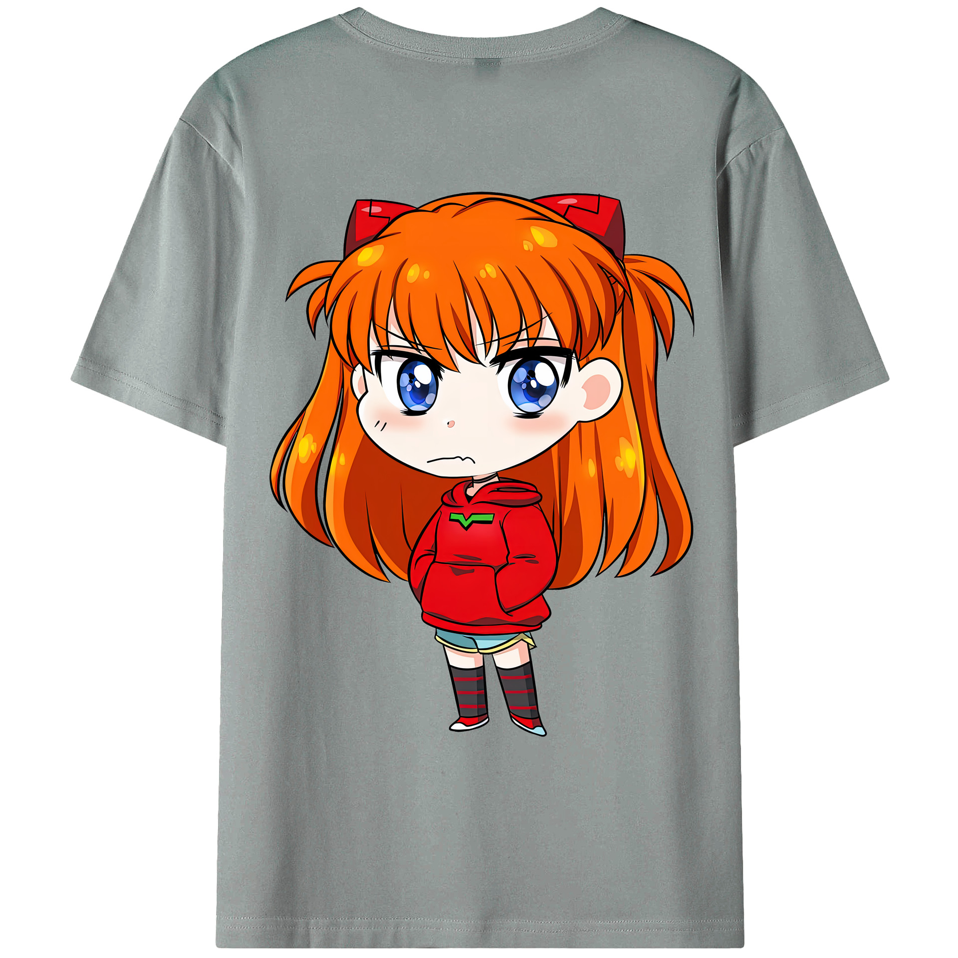（画像用） EVA 新世紀エヴァンゲリオン 綿100％ メンズ半袖Tシャツ（バックプリント） 通気性